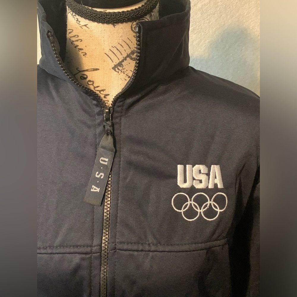 USA Olympic Committee Blue M Zip Up - Picture 2 of 9